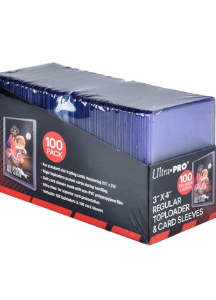 Ultra PRO 3 inch x 4 inch Clear Regular TopLoaders For Cards With Card Sleeves Bundle Standard Size 100ct Trading Baseball Toploader Card Sleeve Protectors