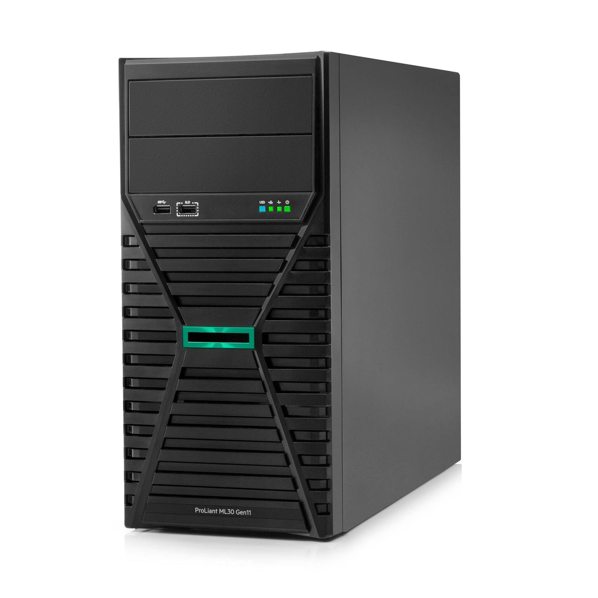 Hewlett Packard Enterprise ProLiant ML30 Gen11 Tower Server w/one Intel Xeon E-2434 Processor, 3.4GHz 4‑core 1P 32GB‑U 8SFF 2x960GB SSD 2x500W PS (HPE Smart Choice P72995-005)