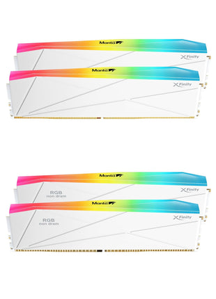 V-Color DDR5 SCC KIT 2+2 Manta XFinity 32GB(16GBx2) 7200MHz with RGB Filler kit CL34 1.4V SK Hynix IC RGB Gaming Desktop Upgrade RAM Memory Module - White (TMXFL1672834WW-DW)