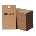 400 Pack Earring Cards - Earring Display Cards - Hanging Earrings - Bulk Cards - 2 x 3.5 Inches - Brown (Pack of 400)