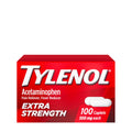 Tylenol Extra Strength Pain Relief Pills, Acetaminophen 500mg Caplets, Pain Reliever and Fever Reducer Medicine for Headache, Backache, Toothache & Minor Arthritis, 100 Count Bottle