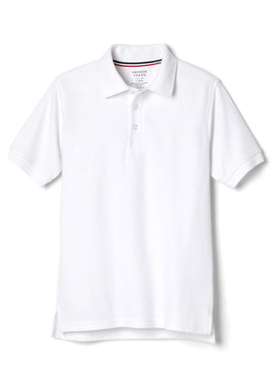 French Toast boys Short Sleeve Pique (Standard & Husky) Polo Shirt, White, 10-12