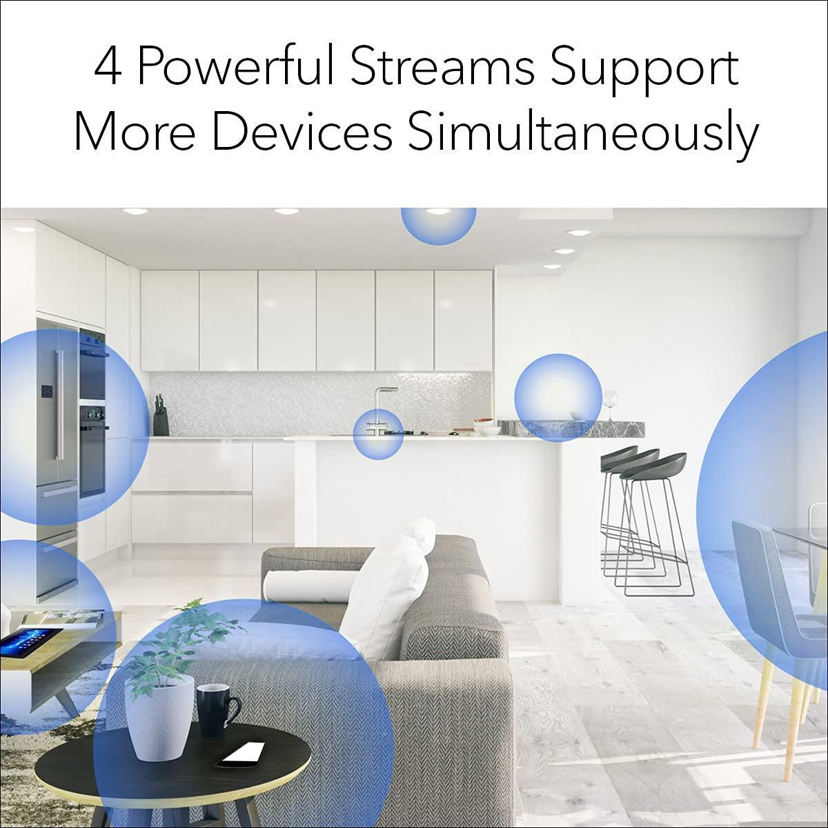 NETGEAR Nighthawk Advanced Whole Home Mesh Dual Band WiFi 6 System (MK72)– AX3000 Router with 1 Satellite Extender, Coverage up to 3,000 sq. ft. and 35+ Devices