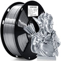 GIANTARM Silk Metallic Silver PLA 3D Printer Filament 1kg Spool, 1.75mm Dimensional Accuracy +/-0.03mm, 1080 Feet per Roll, Vacuum Packaging