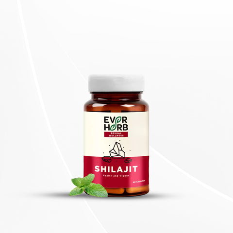 EVERHERB Pure Ayurvedic Shilajit Gold 500 mg for Strength & Stamina for Men 60 Capsules