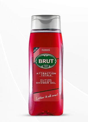 Brut Attraction ALL-IN-ONE Shower gel for Hair & Body | Body Wash for Men| Authentic Fragrance | 500ml