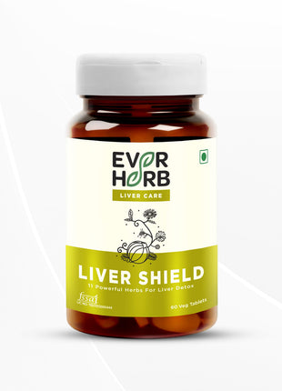 Everherb Liver Shield - Detoxifies Liver - Supports Digestion - Bottle Of 60