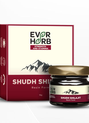 EverHerb Shudh Himalayan Shilajit Resin Natural & Pure Shilajit/Shilajeet Resin for Men & Women - 15g