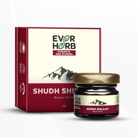 EverHerb Shudh Himalayan Shilajit Resin Natural & Pure Shilajit/Shilajeet Resin for Men & Women - 15g