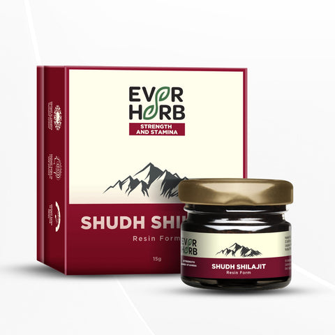 EverHerb Shudh Himalayan Shilajit Resin Natural & Pure Shilajit/Shilajeet Resin for Men & Women - 15g