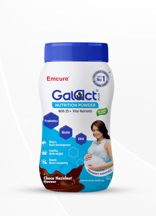 Galact Plus Nutrition Protein Powder for Pregnant Women - Choco Hazelnut Flavour, 400gm