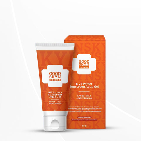 GOOD SKYN CLINIC UV PROTECT SUNSCREEN AQUA GEL SPF-30+ WITH MULTIVITAMINS 50 G