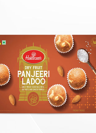 Haldiram's Mithas Ladoo - Dry Fruit Panjeeri Box, Indian Sweets Diwali Gift Pack, Almond 400 G