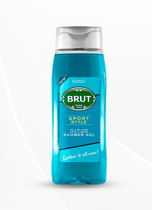 Brut Sport Style ALL-IN-ONE Shower gel for Hair & Body | Body Wash for Men| Authentic Fragrance 500ml