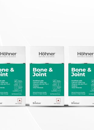 Hohner Bone & Joint with Calcium 1000 mg | 30 Tablet Pack of 3