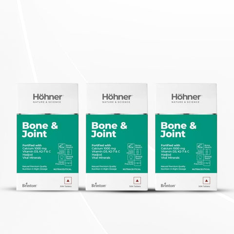 Hohner Bone & Joint with Calcium 1000 mg | 30 Tablet Pack of 3