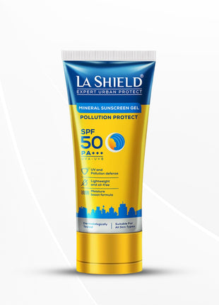 La Shield Pollution Protect SPF 40 Mineral Sunscreen Gel | PA+++ | Lightweight & Oil free 50g
