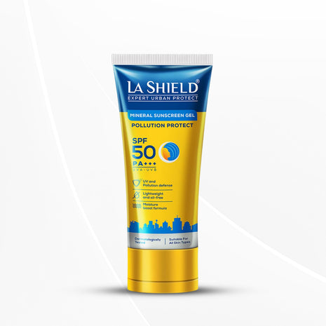 La Shield Pollution Protect SPF 40 Mineral Sunscreen Gel | PA+++ | Lightweight & Oil free 50g