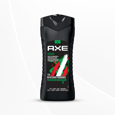 Axe Africa 3 In 1 Body, Face & Hair Wash for Men, Mandarin & Sandalwood Fragrance for Up To 12hrs, 400ml