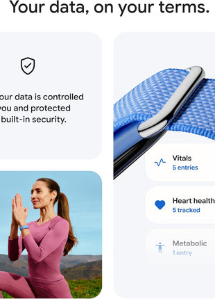 Google Fitbit Air - Screenless Activity Tracker with Fitness, Heart Rate, and Sleep Tracking - Personalized AI-Powered Coaching - Up to 7 Days’ Battery Life - Works with iOS and Android - Obsidian
