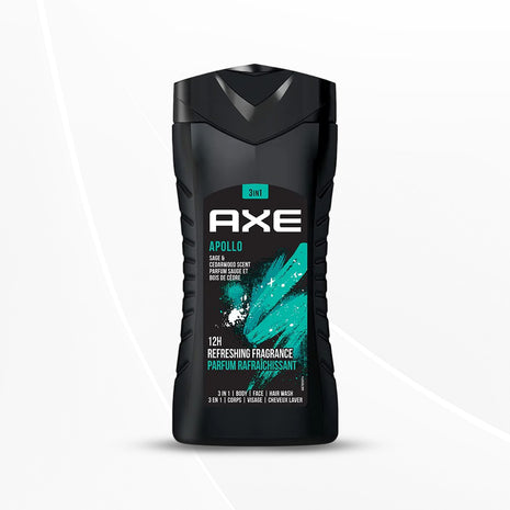 Axe Apollo 3 In 1 Body, Face & Hair Wash for Men, Sage & Cedarwood Fragrance, 250ml