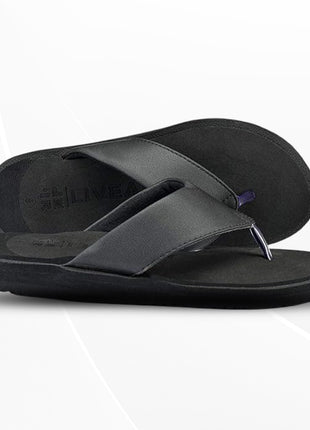 LivEasy Acupressure and Magnetic Slippers for Men - Black - Acupressure - UK 5