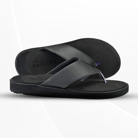 LivEasy Acupressure and Magnetic Slippers for Men - Black - Acupressure - UK 5