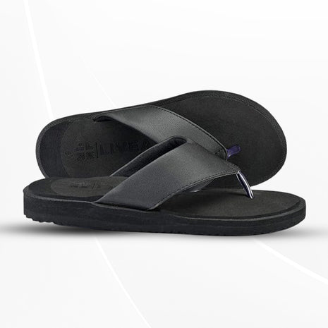 LivEasy Acupressure and Magnetic Slippers for Men - Black - Acupressure - UK 6