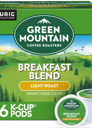 Green Mountain Coffee Roasters Breakfast Blend Single-Serve Keurig K-Cup Pods, Light Roast Coffee, 96 Count