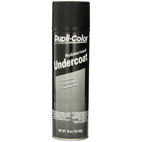 Dupli-Color EUC101A00 Paintable Rubberized Undercoat – Black Automotive Spray Paint - 16 oz Aerosol Can