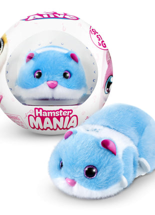 Pets Alive Hamstermania (Blue) by ZURU Hamster, Electronic Pet, 20+ Sounds Interactive, Hamster Ball Toy for Girls and Children
