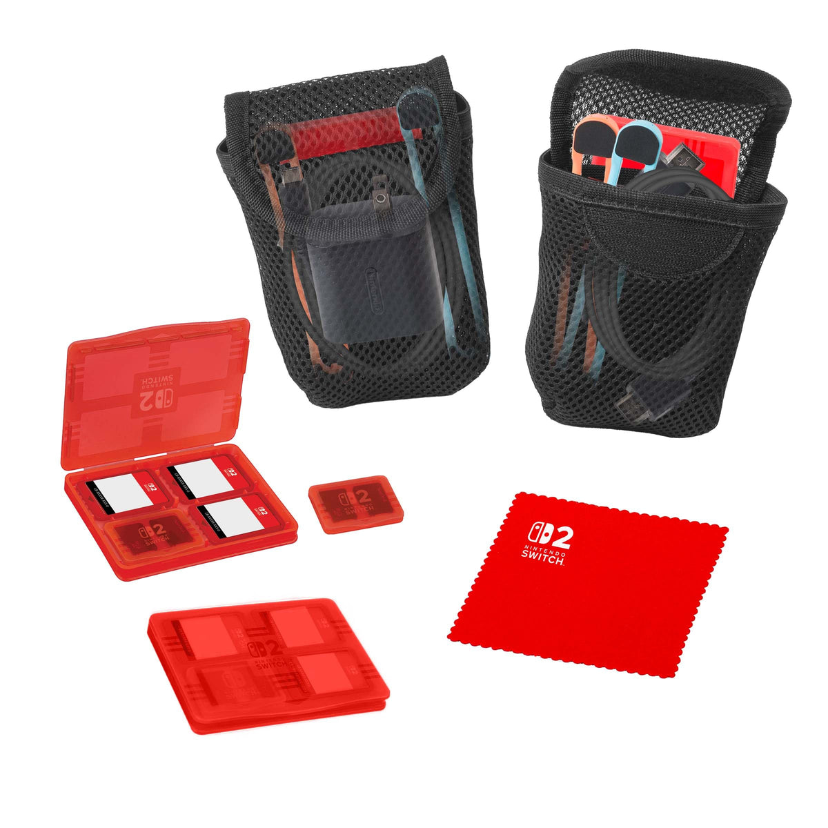 Game Traveler RDS - Licensed Nintendo Switch 2, Nintendo Switch OLED Systems, Deluxe Case Holds AC Adapter, HDMI Cable, Joy-Con Straps & Game Card & Case