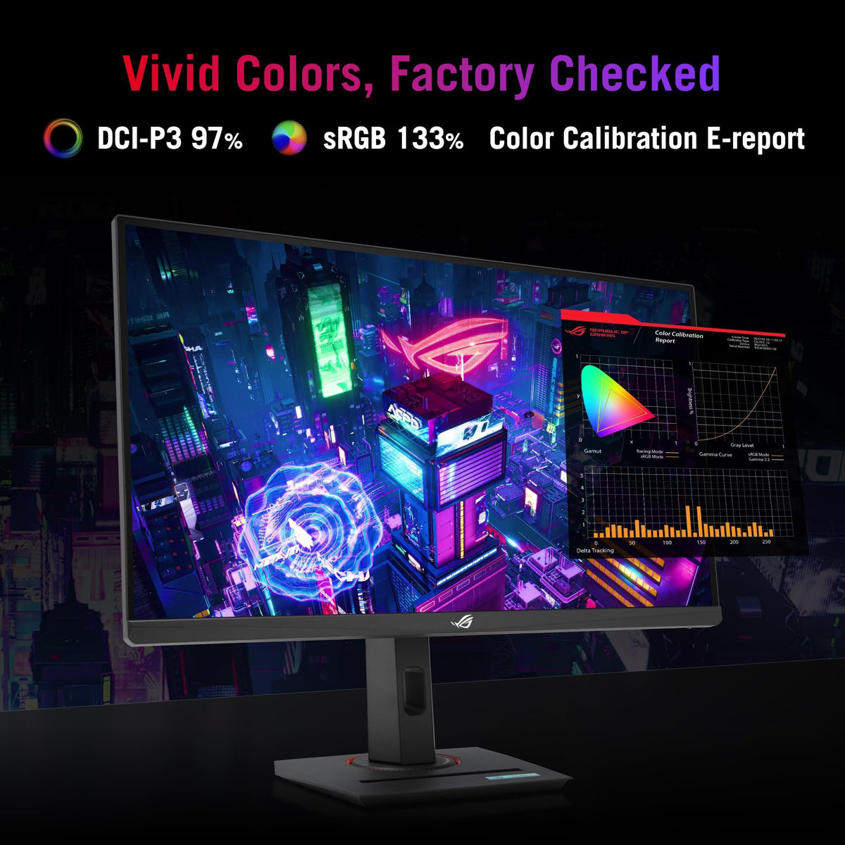 ASUS ROG Strix 27” QHD (2560x1440) HDR400 USB-C Gaming Monitor (XG27ACS), 180Hz,1ms, Fast IPS, 133% sRGB, Extreme Low Motion Blur Sync, G-Sync Compatible, DisplayWidget, Tripod Socket, 3 Year Warranty