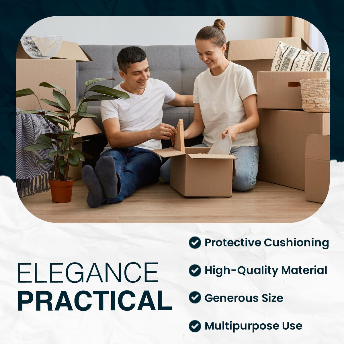 Purple Papers White Bulk Packing Paper | 320 Sheets | 27" x 17" | 10 lb | Sheets for Moving - Newsprint Paper - Must Have in Your Moving Supplies | Newsprint Papers | Packaging Paper