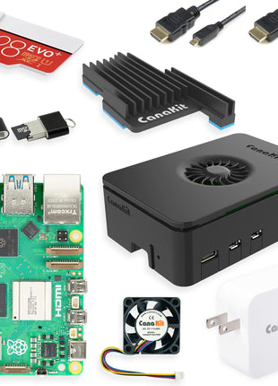 CanaKit Raspberry Pi 5 Starter Kit PRO - Turbine Black (128GB Edition) (8GB RAM)