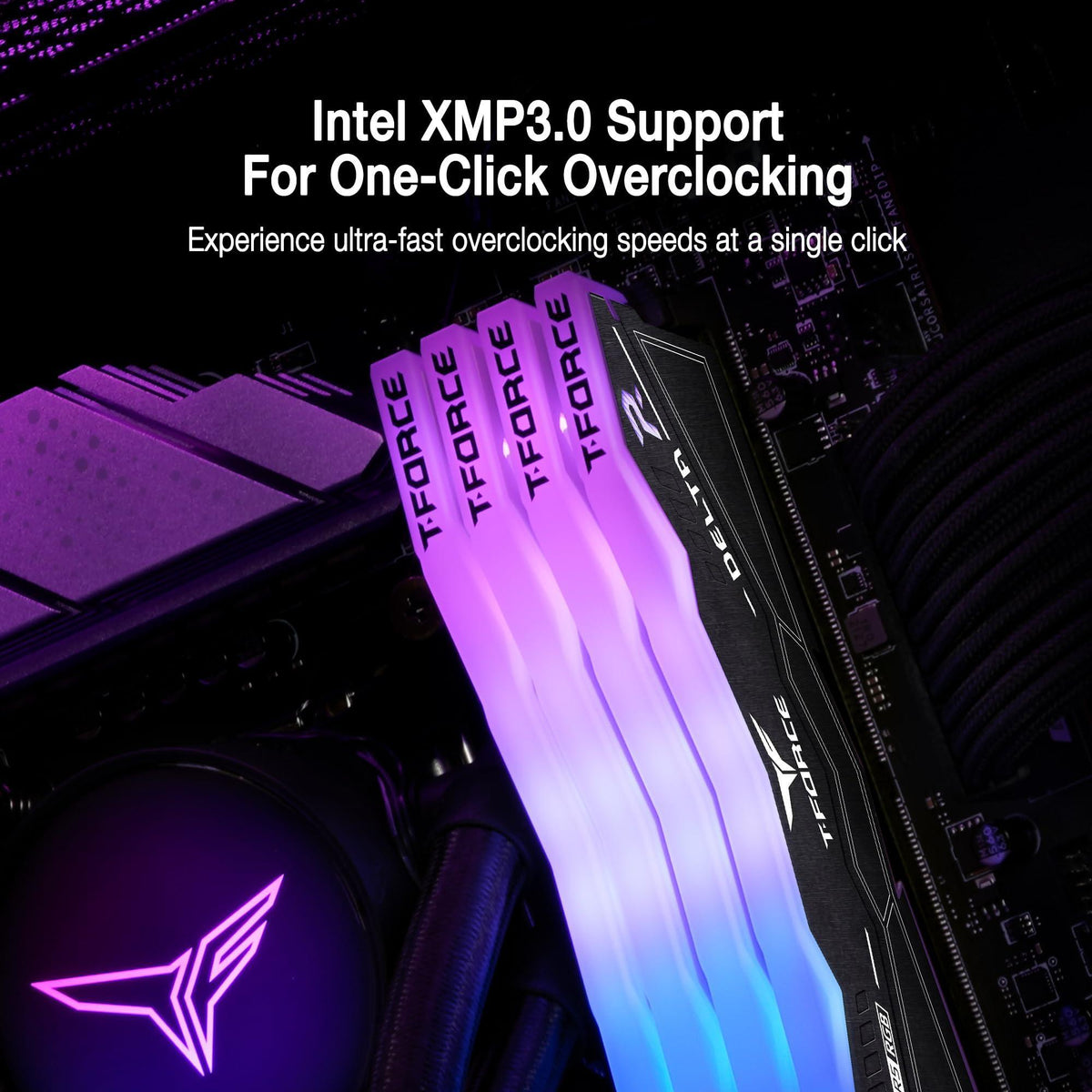 TEAMGROUP T-Force Delta RGB DDR5 Ram 32GB (2x16GB) 6000MHz PC5-48000 CL38 Intel XMP 3.0 & AMD Expo Compatible Desktop Memory Module Ram Black FF3D532G6000HC38ADC01