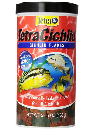 TetraCichlid Cichlid Flakes, Fish Food, Clear Water Advanced Formula, 5.65 Ounces