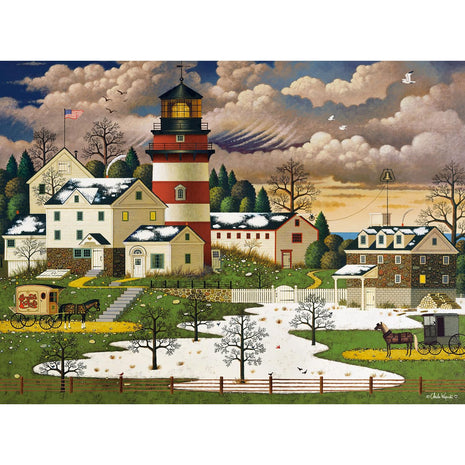 Buffalo Games - Charles Wysocki Twilight - 1000 Piece Puzzle for Adults | Art by Charles Wysocki, Frameable Art, Made in USA, Recycled Board, Includes Poster, Challenging, intermediate to expert