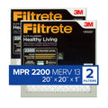 Filtrete 20x20x1 AC Furnace Air Filter, MERV 13, MPR 2200, Elite Allergen, Bacteria & Virus Filter, 3-Month Pleated 1-Inch Electrostatic Air Cleaning Filter, 2-Pack (Actual Size 19.719x19.719x0.78 in)