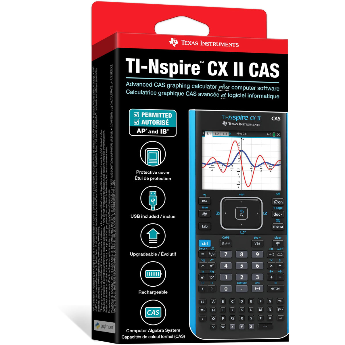 Texas Instruments TI-Nspire CX II CAS Color Graphing Calculator with Student Software (PC/Mac)