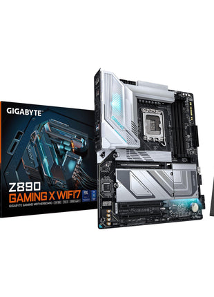 GIGABYTE Z890 Gaming X WIFI7 Intel Core Ultra (Series 2) LGA 1851 Motherboard, ATX, DDR5, 4X M.2, PCIe 5.0, USB4, WIFI7, 2.5GbE LAN, EZ-Latch