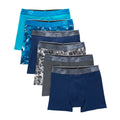 Hanes Boys' Big Performance Tween Boxer Briefs Underwear, Assorted Prints & Solids, 6-Pack, Blue/Grey-6 Pack