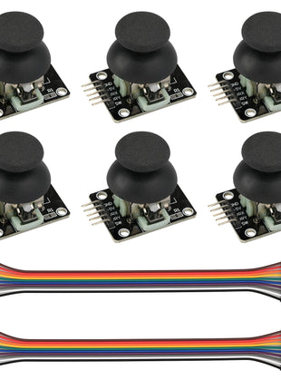 6Pcs Joystick Dual-axis XY Module | Compatible with PS2 Game Joystick, Control Lever Sensor Board, Compatible with Arduino Raspberry, KY-023