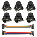 MTDELE 6Pcs Joystick Dual-axis XY Module PS2 Game Joystick Control Lever Sensor Game Controller Sensor Board Module KY-023 Compatible with for Arduino Raspberry