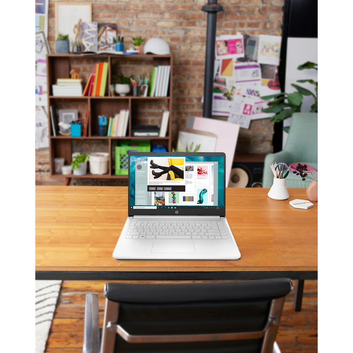 HP 14 Laptop, Intel Celeron N4020, 4 GB RAM, 64 GB Storage, 14-inch Micro-edge HD Display, Windows 11 Home, Thin & Portable, 4K Graphics, One Year of Microsoft 365 (14-dq0040nr, Snowflake White)