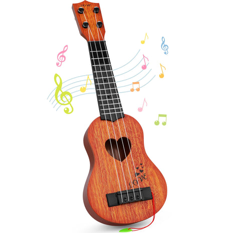 YEZI Kids Toy Classical Ukulele Guitar Musical Instrument for Kids | Mini Guitar Toy with Pick, Educational Musical Instrument for Preschool Boys Girls, Early Learning Music Toy for Ages 3+