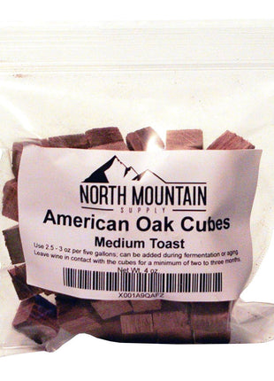 North Mountain Supply - AMTC-4oz American Oak Cubes (Medium Toast, 4 Ounce)