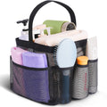 Eudele Mesh Shower Caddy Portable for College Dorm Room Essentials, 8 Pocket Large Capacity Shower Bag for Beach, Swimming, Gym
