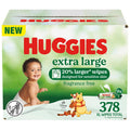 Huggies Extra Large Baby Wipes, Unscented, 9 Flip-Top Packs, 378 XL Wipes Total, Packaging May Vary