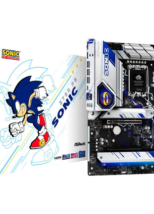 ASRock Z790 PG Sonic LGA1700 Motherboard, Intel 14th/13th/12th Gen Support, DDR5 7200+ OC, PCIe 5.0, Killer 2.5G LAN, Sonic Themed Design, 14+1+1 Power Phase